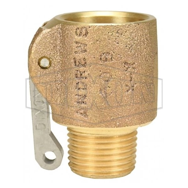 Type B Cam and Groove Coupler, 1/2 in Nominal, Female Coupler x MNPT End Style, Brass, Domestic